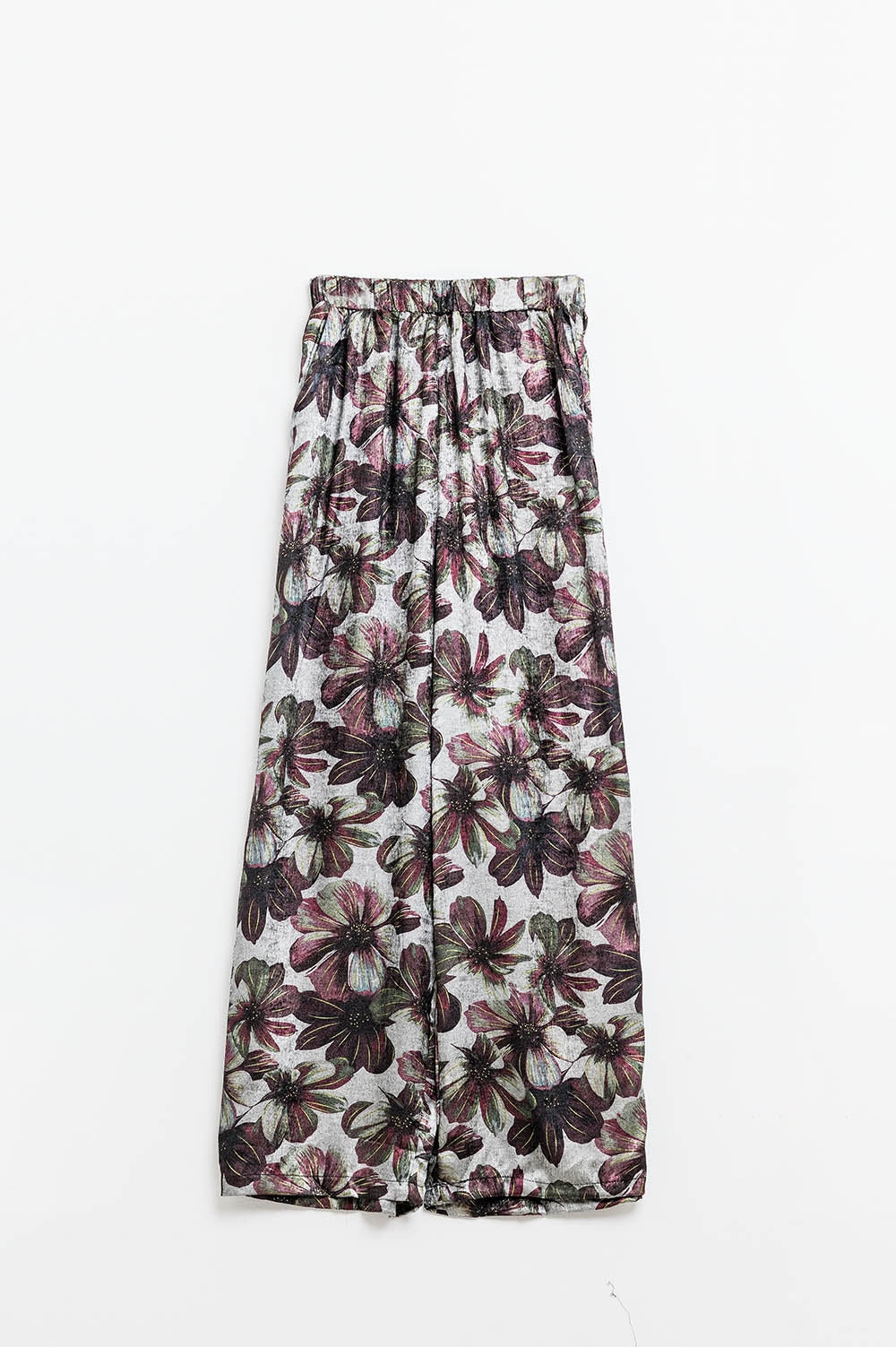 pantalón ancho con estampado floral