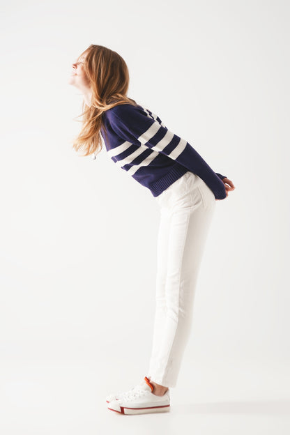 Pantalon crudo corte pitillo de pana