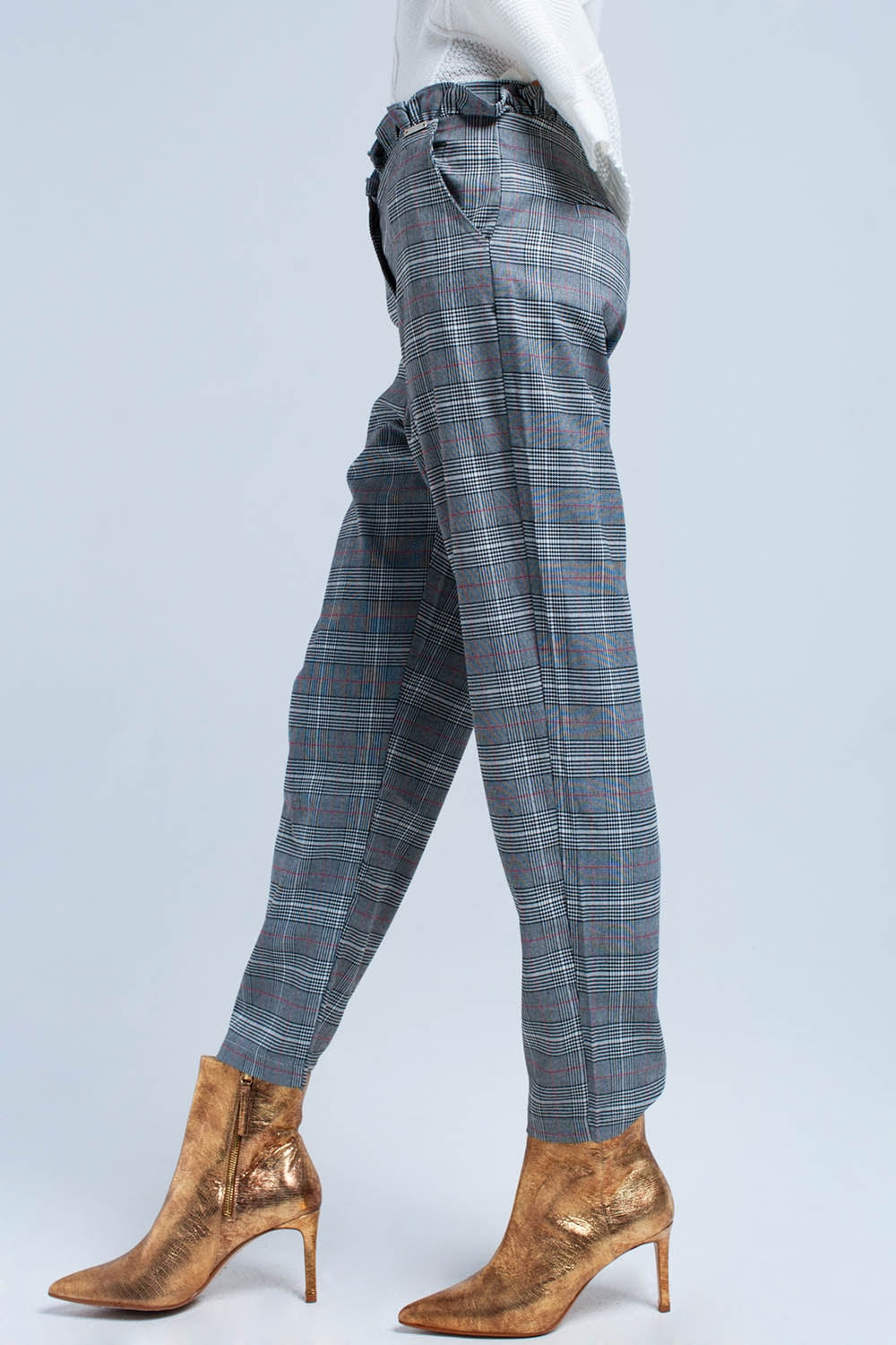 Pantalon en tejido Principe de Gales