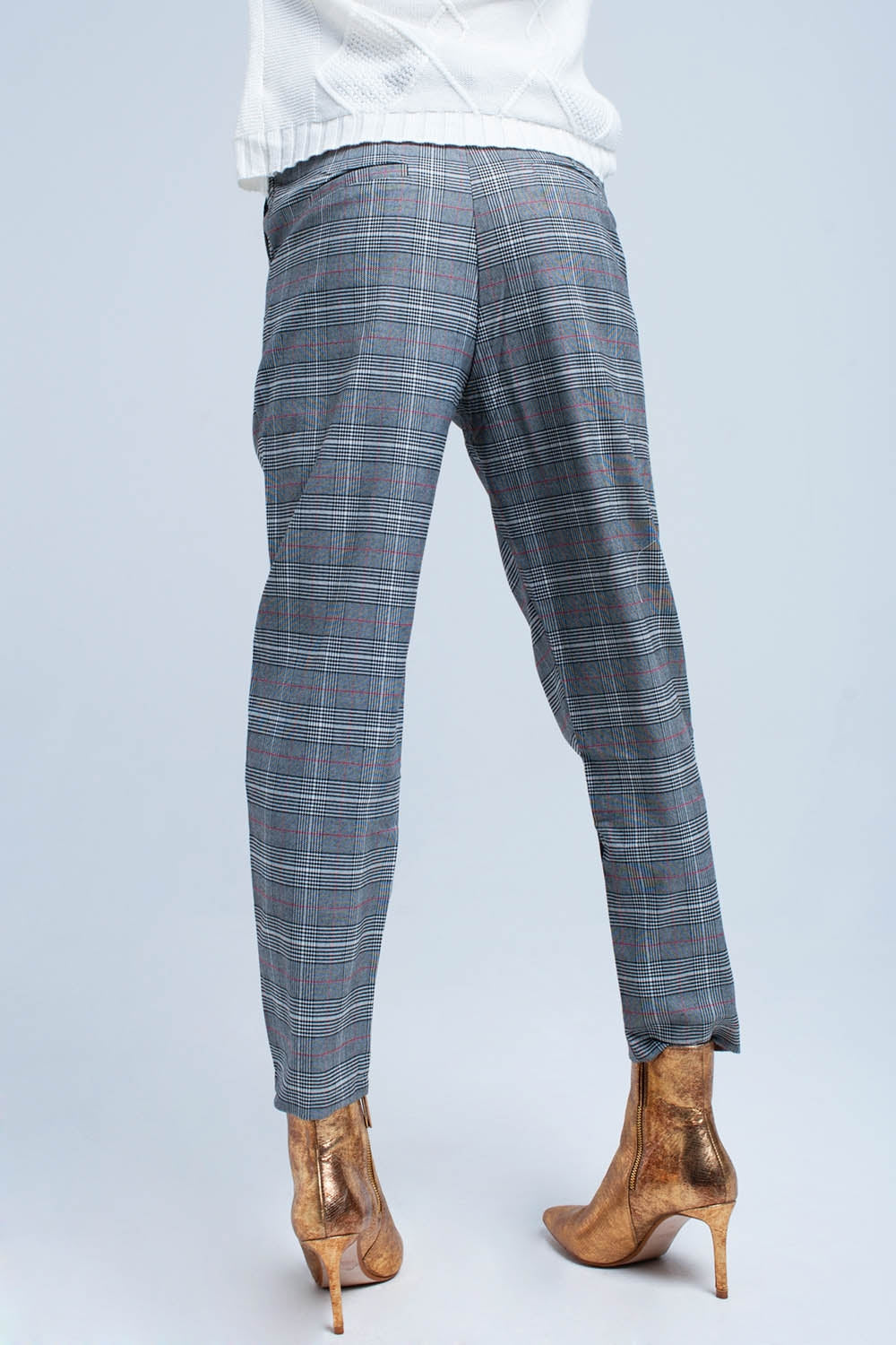 Pantalon en tejido Principe de Gales