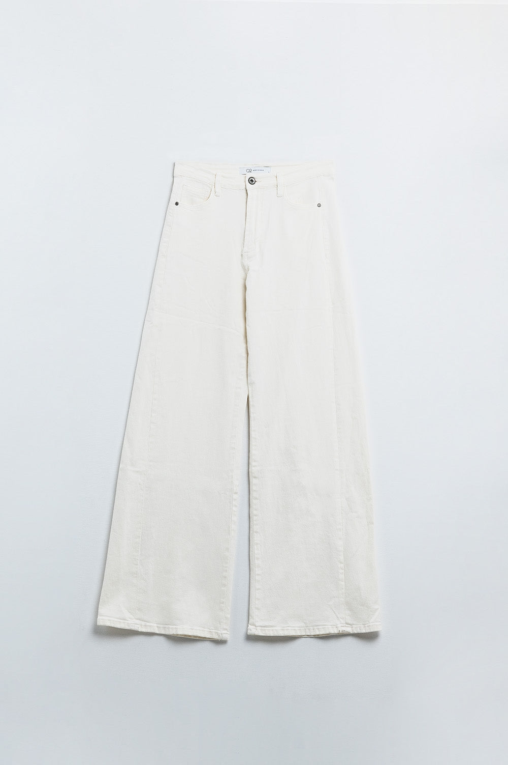 Pantalón extra ancho en color crema