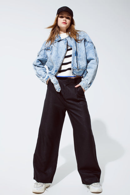 Pantalón extragrande en negro