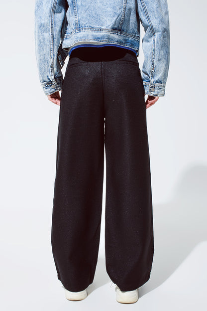 Pantalón extragrande en negro