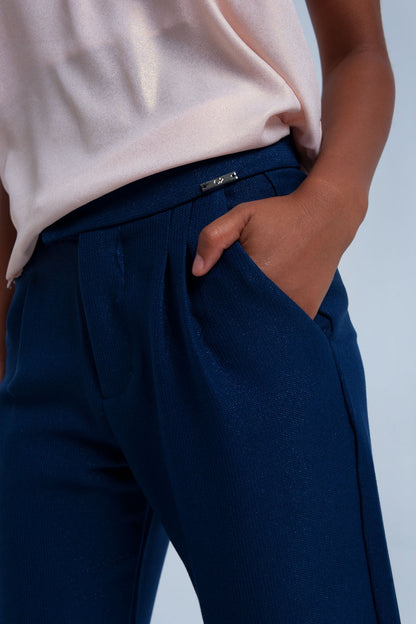 Pantalón navy brillante