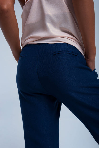 Pantalón navy brillante