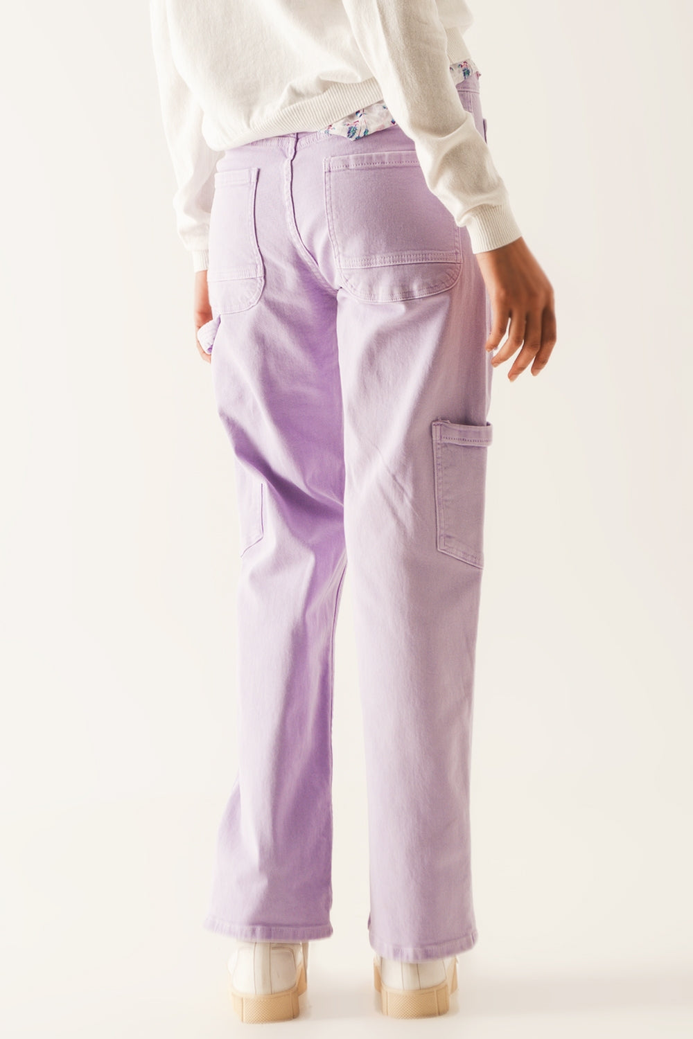 Pantalones cargo en morado