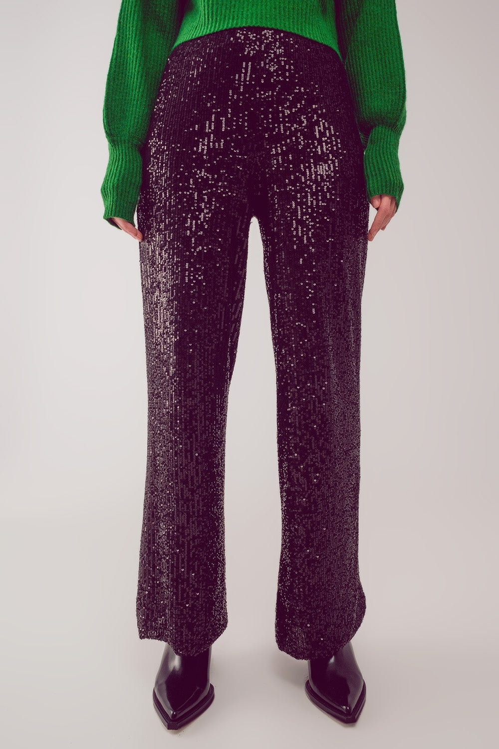 Pantalones de lentejuelas en negro