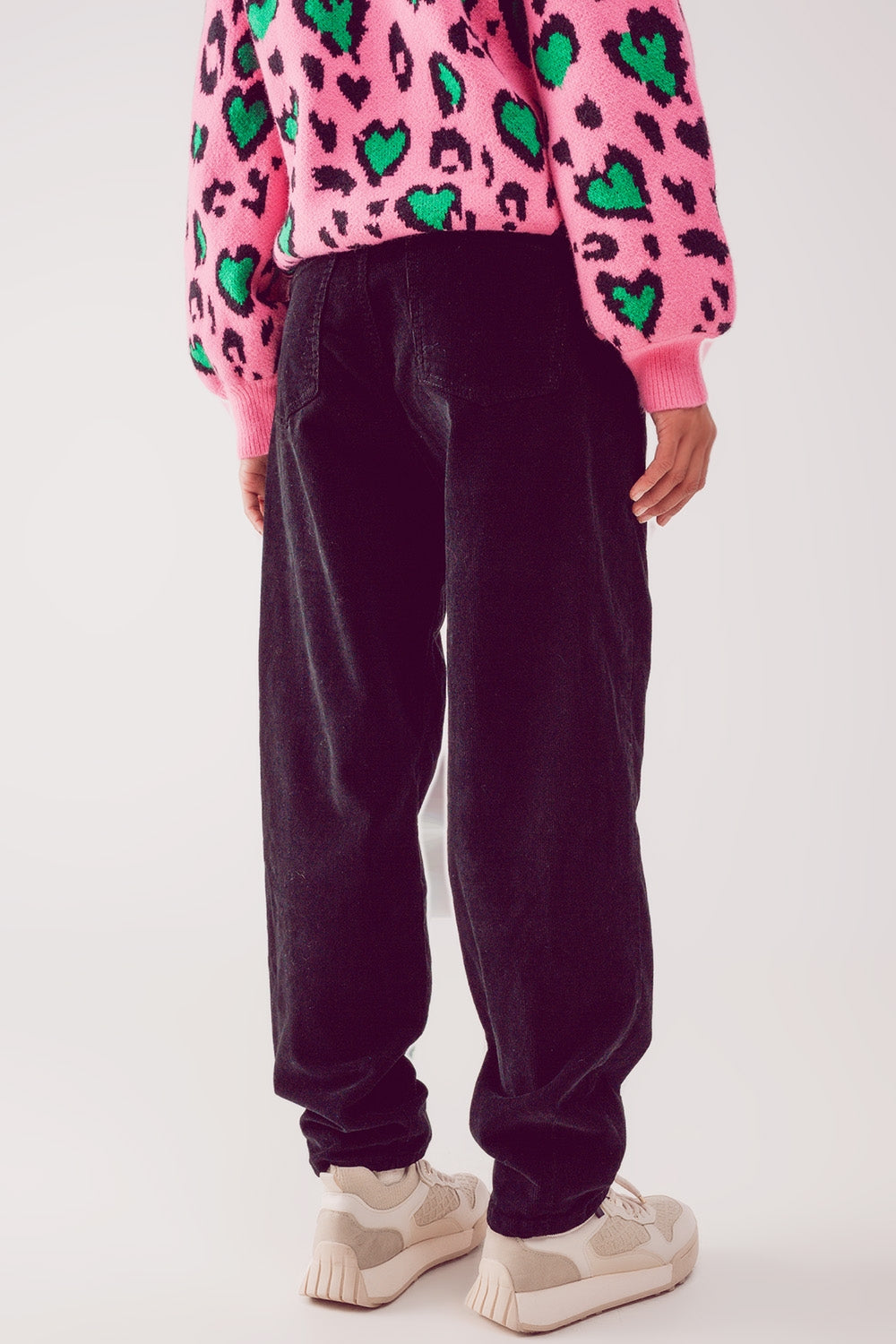 Pantalones  de pana slouchy de talle alto