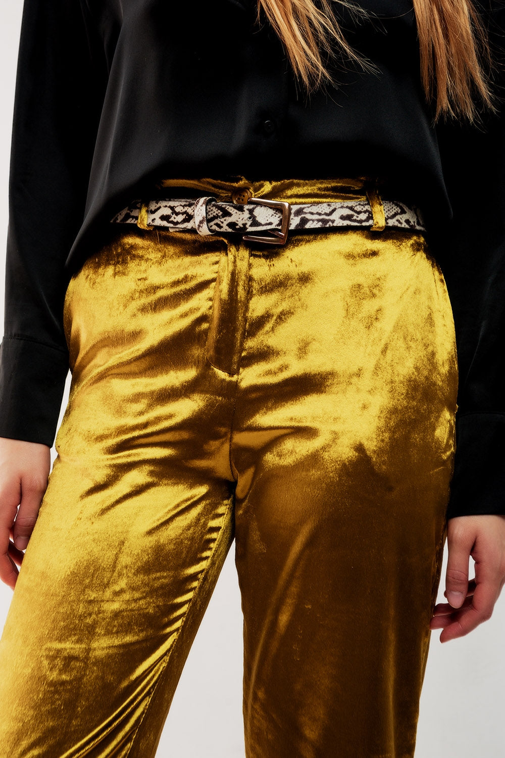 Pantalones de pernera recta en terciopelo en lima