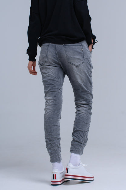 Pantalones vaqueros Jogger gris