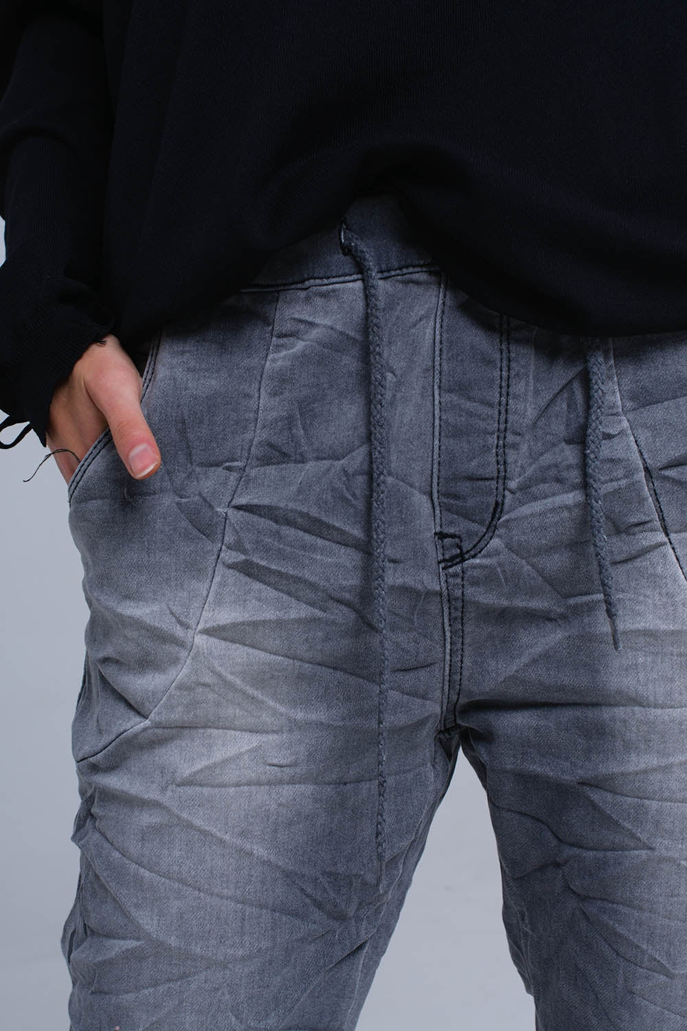 Pantalones vaqueros Jogger gris