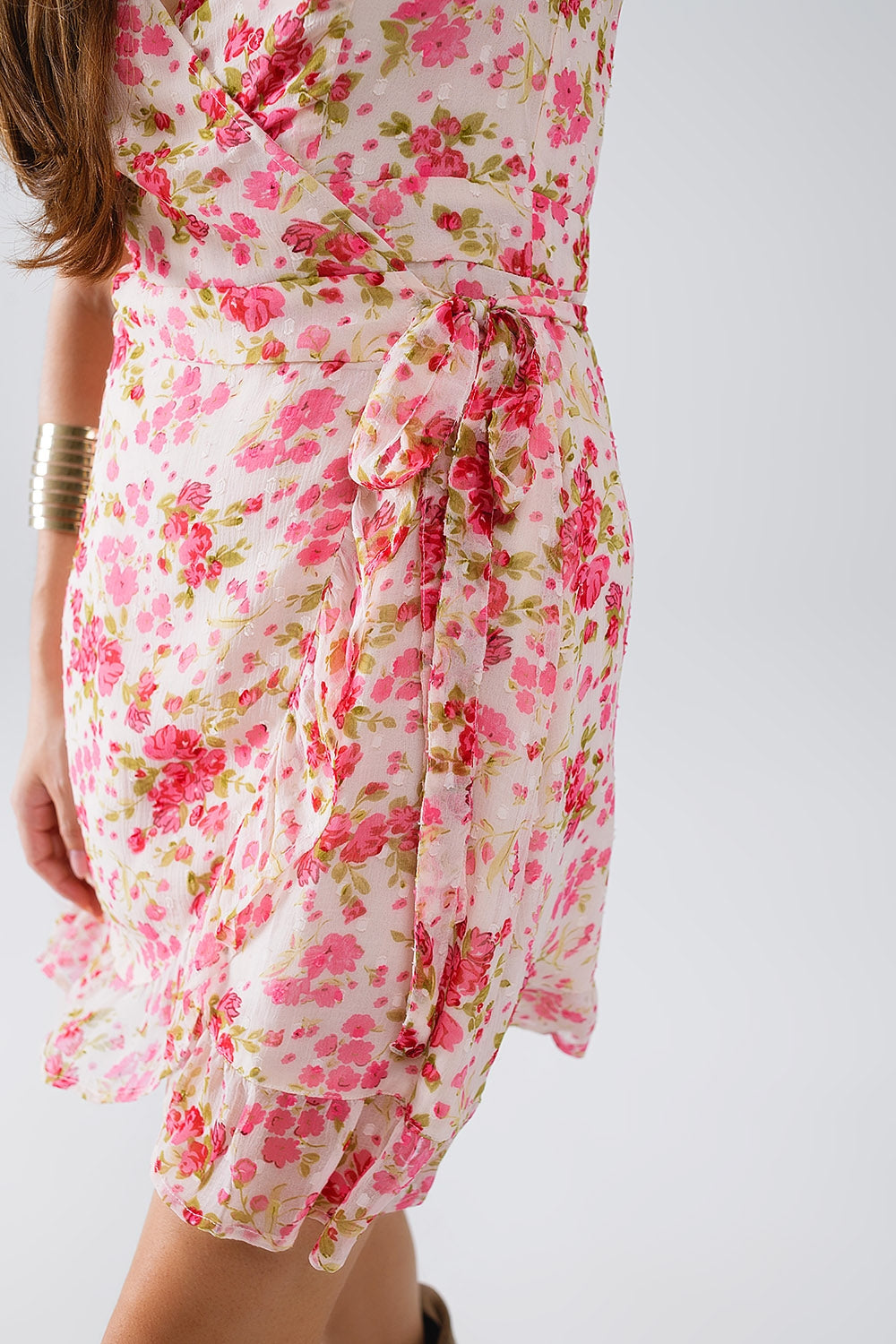 Plumetti Vestido corto con estampado floral rosa