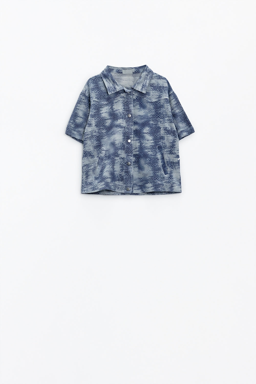 Polo Abotonado Tie Dye Azul