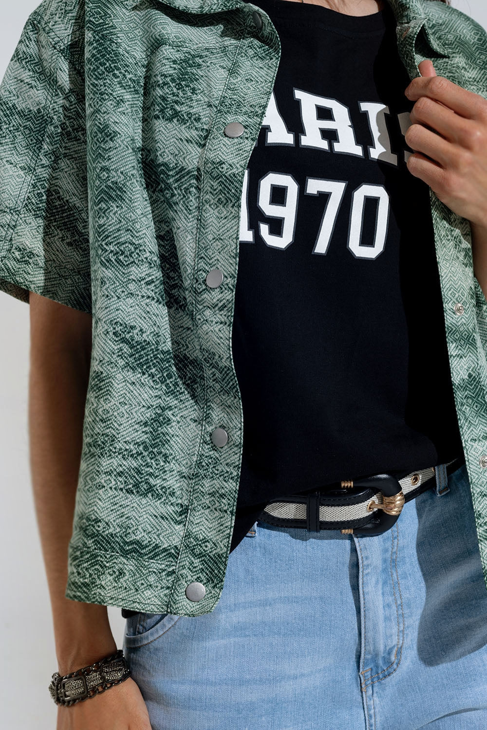 Polo Abotonado Tie Dye Verde