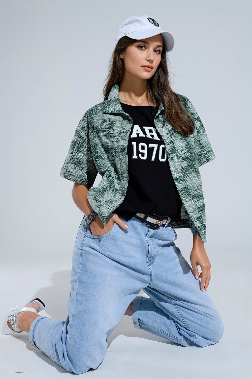Polo Abotonado Tie Dye Verde