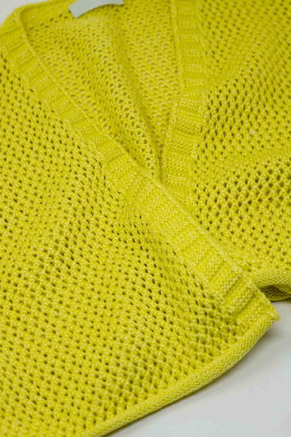 Rebeca básica de ganchillo en amarillo