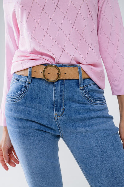 Skinny Jeans En lavado claro con detalle en el bolsillo
