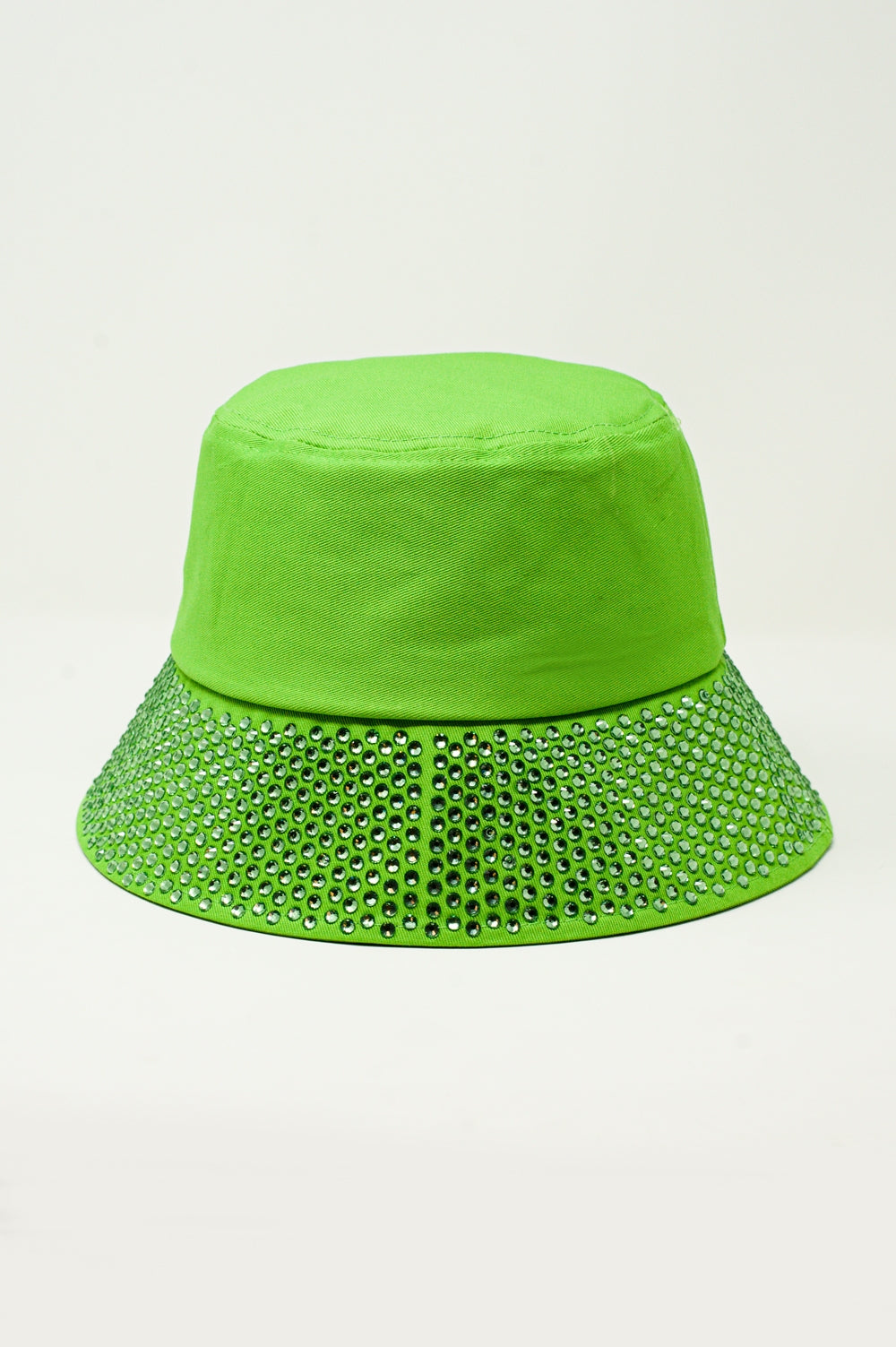 Sombrero con Detalle de Strass en Verde