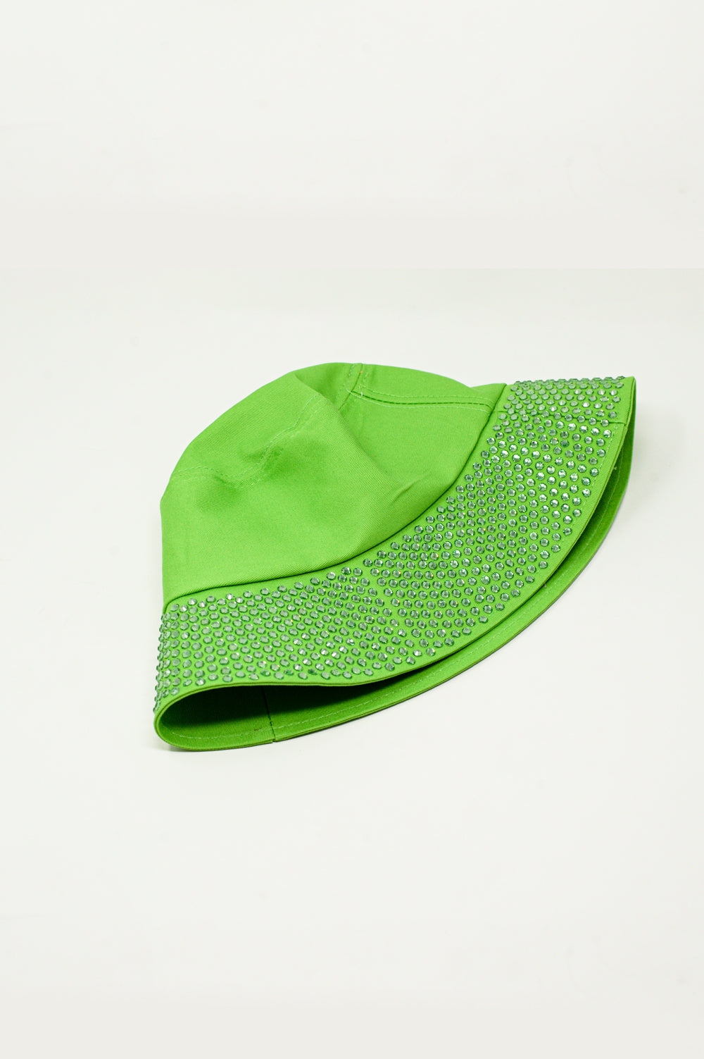 Sombrero con Detalle de Strass en Verde