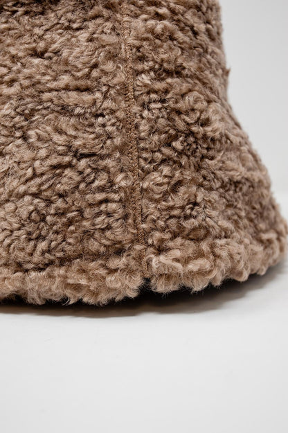 Sombrero de pescador Beige de borreguito