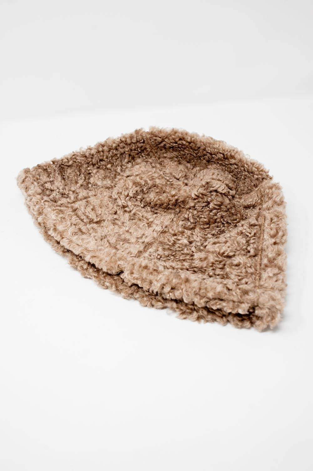 Sombrero de pescador Beige de borreguito