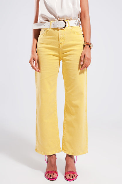 Vaquero amarillo sol de pernera ancha