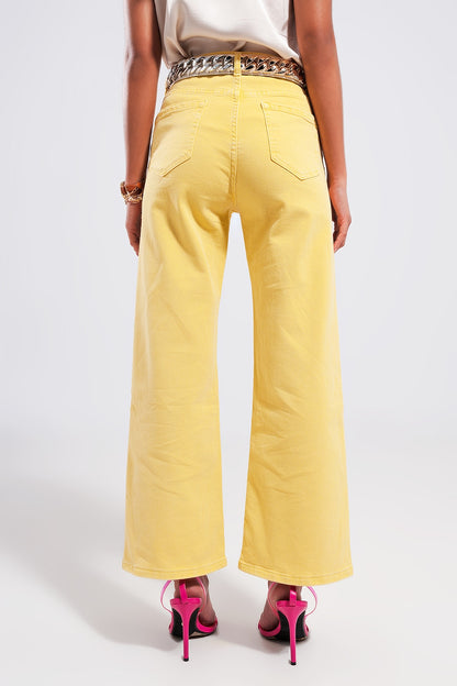 Vaquero amarillo sol de pernera ancha
