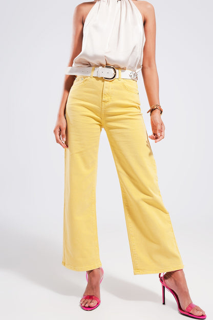 Vaquero amarillo sol de pernera ancha