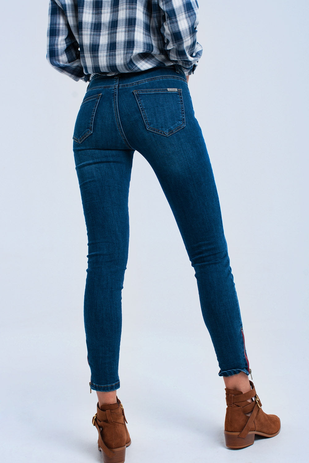Vaquero skinny con cremallera
