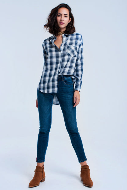 Vaquero skinny con cremallera