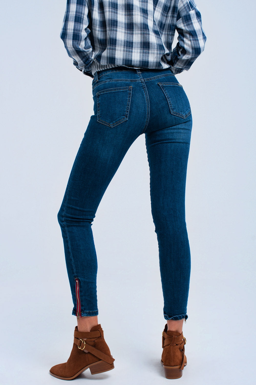 Vaquero skinny con cremallera