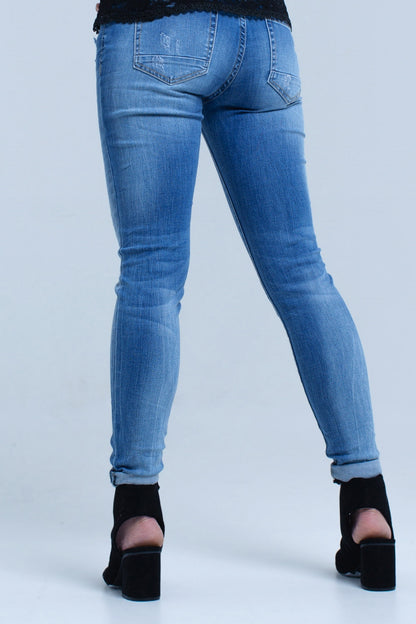 Vaquero skinny con roturas