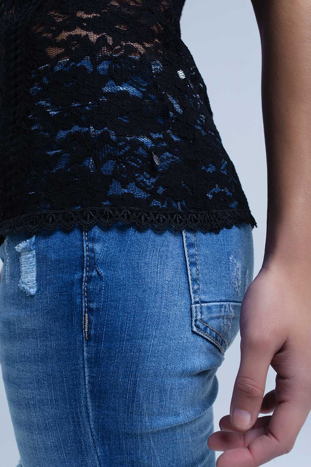 Vaquero skinny con roturas