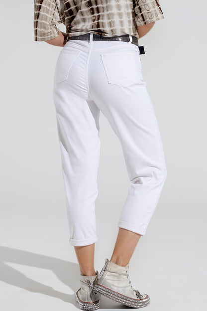 Vaqueros ajustados Basic en blanco