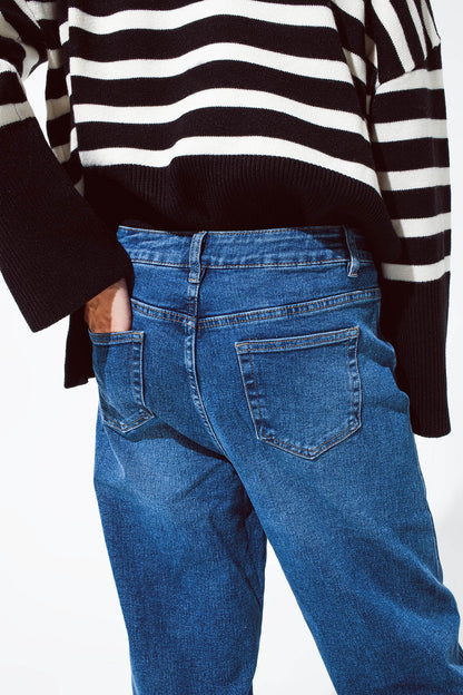 Vaqueros boyfriend oversize azul oscuro