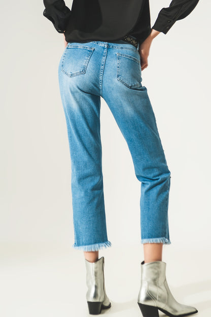 Vaqueros con diseño integral de strass