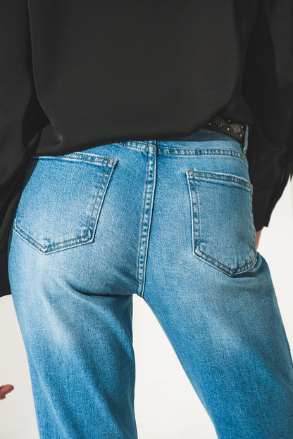 Vaqueros con diseño integral de strass
