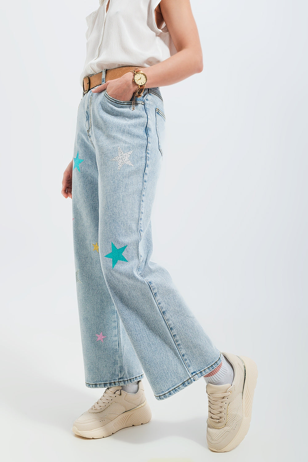Vaqueros con estampado de estrellas