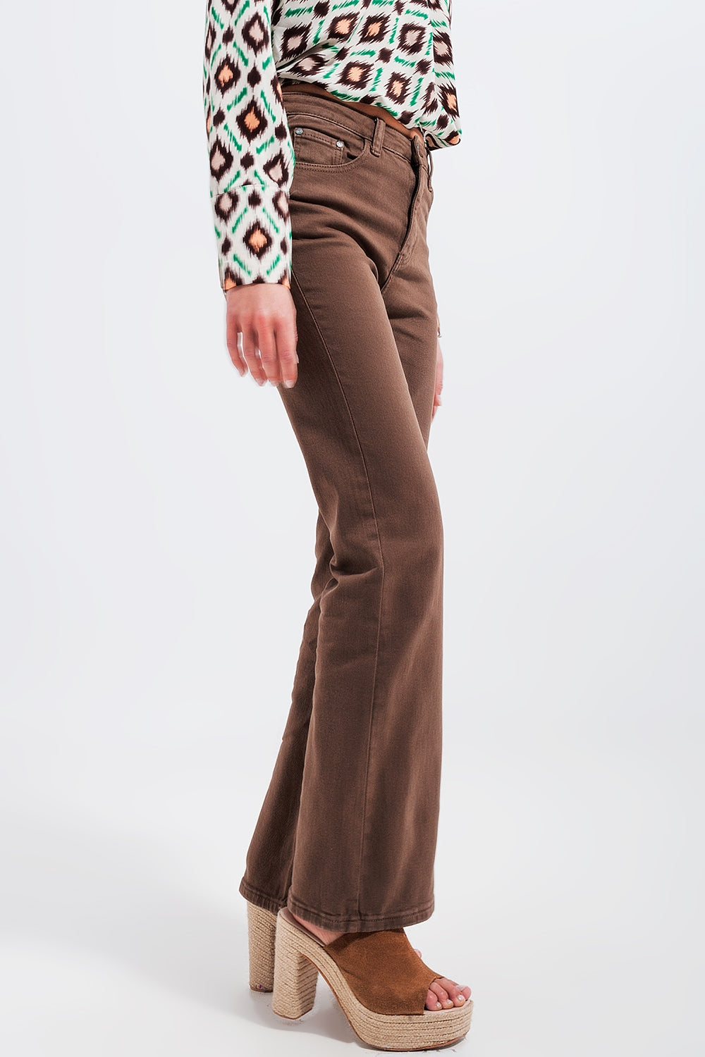 Vaqueros de campana color marron