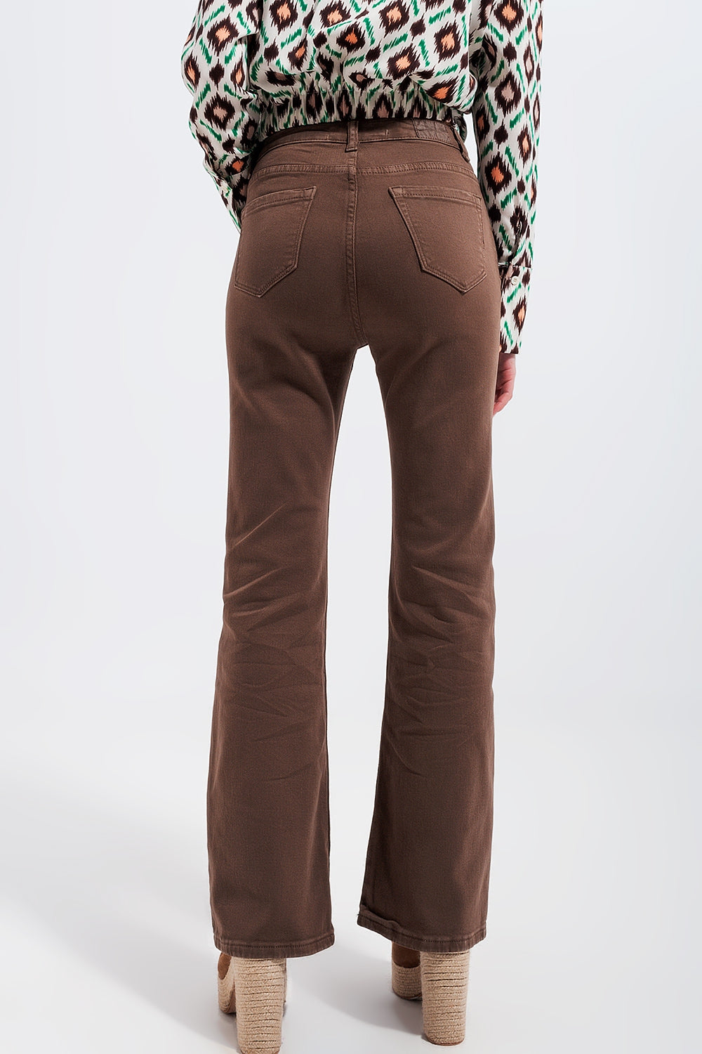 Vaqueros de campana color marron