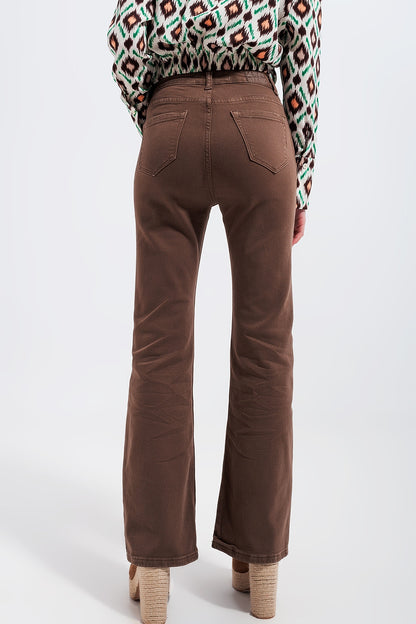 Vaqueros de campana color marron