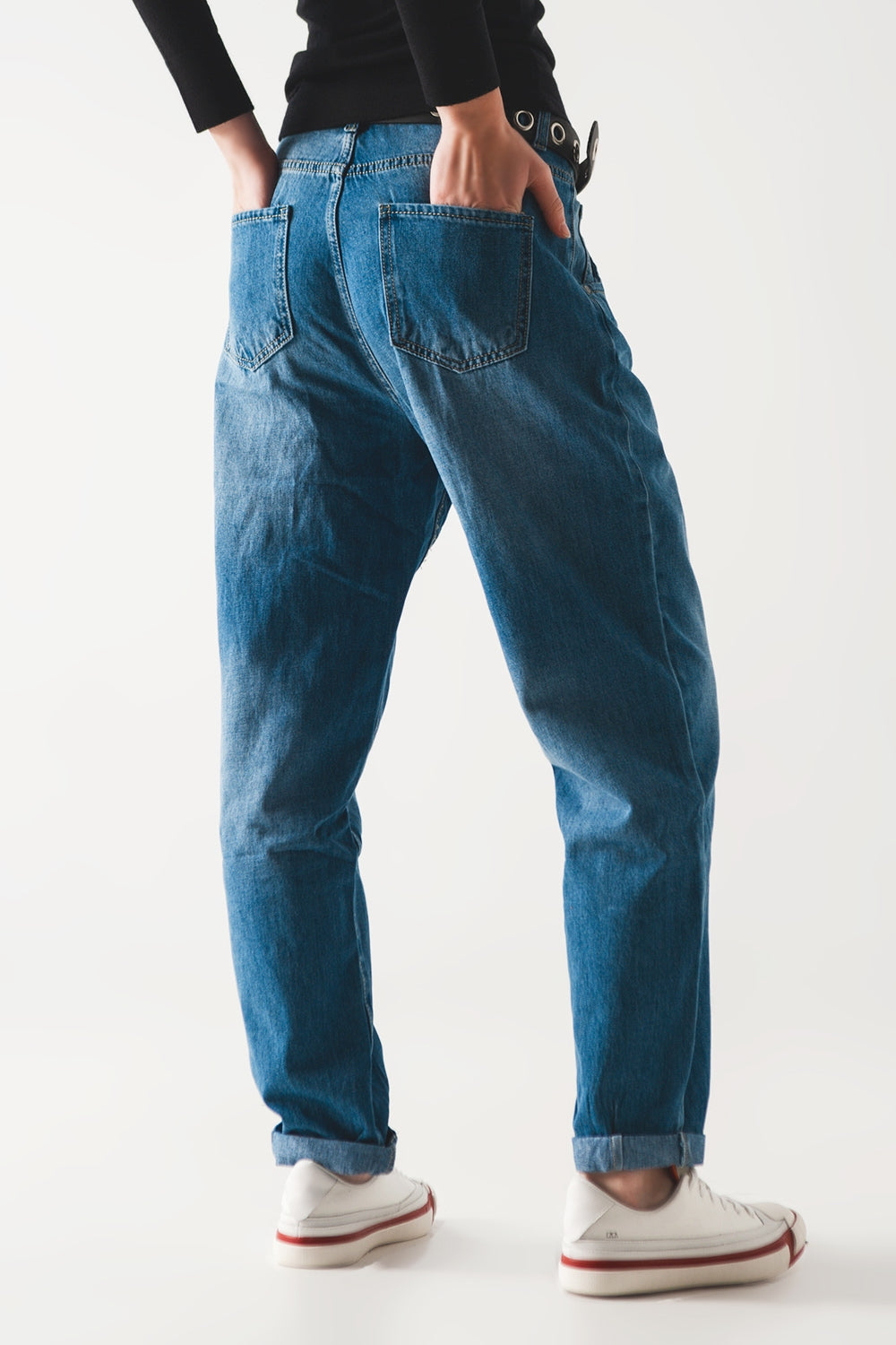 Vaqueros de corte skater tapered de algodón