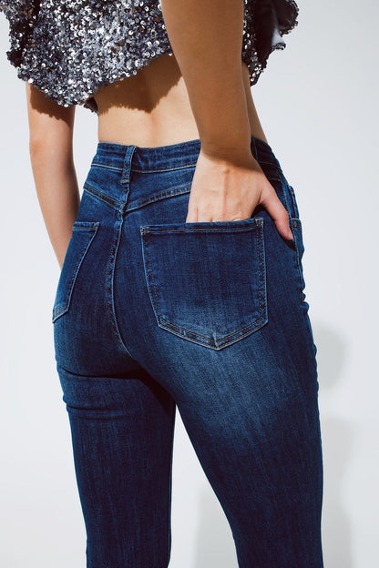 Vaqueros Flaire en azul oscuro