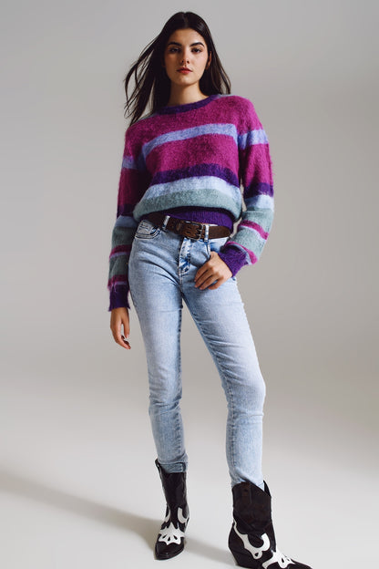 Vaqueros super skinny en talle medio con lavado azul claro