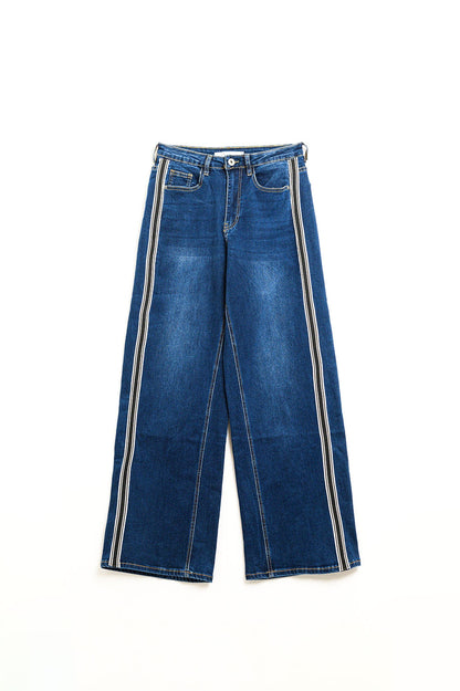Vaqueros super Wide Leg con raya lateral
