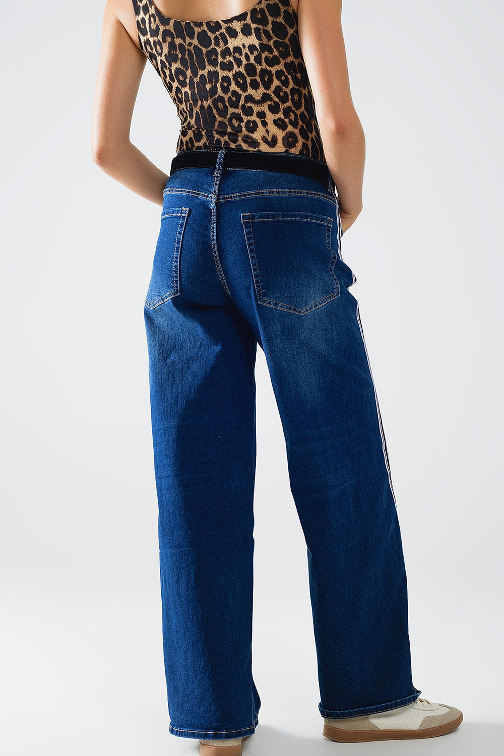 Vaqueros super Wide Leg con raya lateral