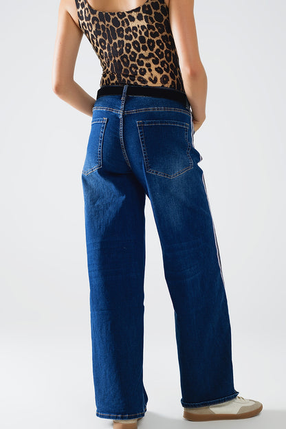 Vaqueros super Wide Leg con raya lateral
