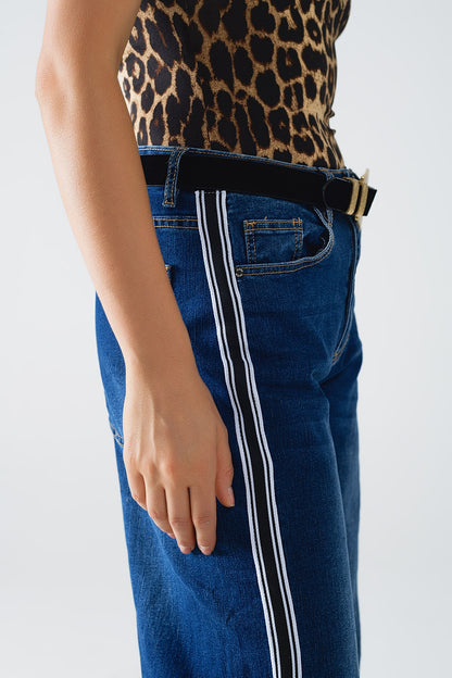 Vaqueros super Wide Leg con raya lateral