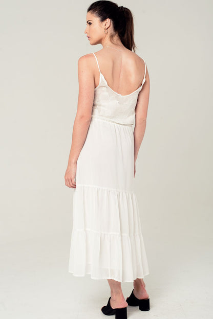 Vestido de croché en blanco