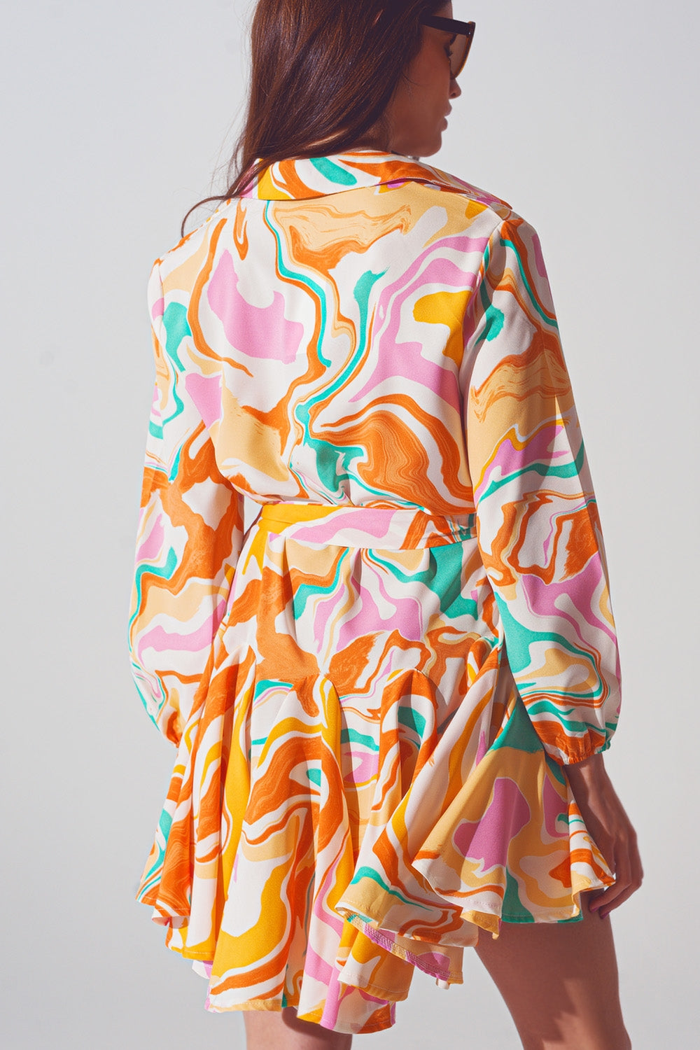 Vestido estampado psicodélico en multicolor